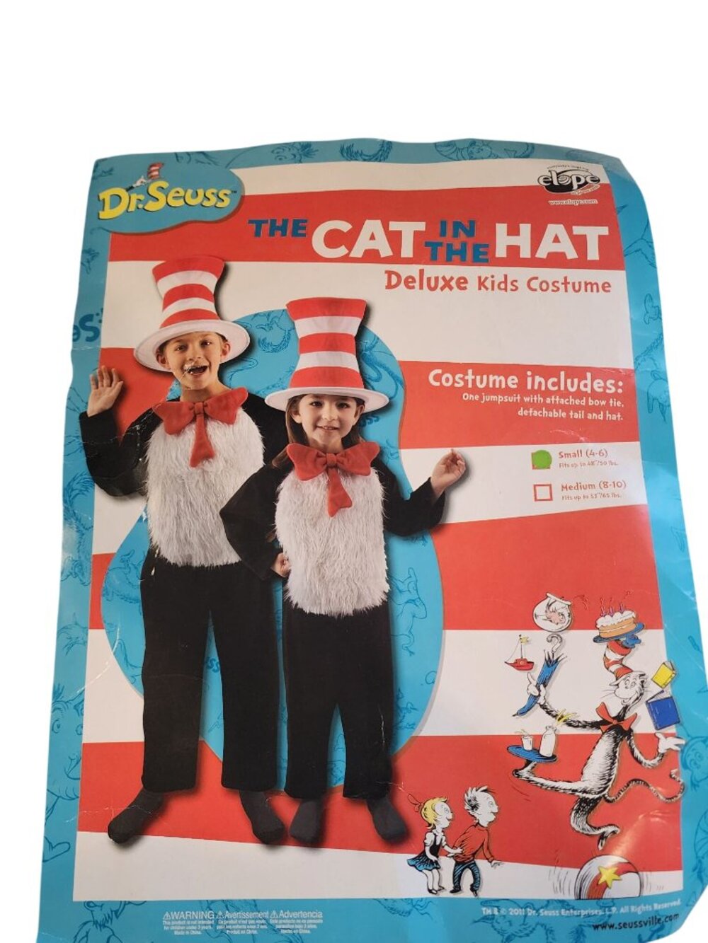 elope Dr. Seuss The Cat in the Hat Deluxe Kids Costume Small